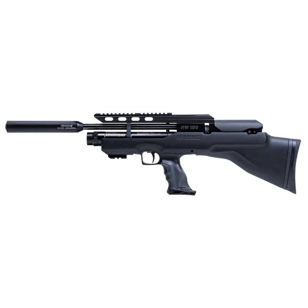 HW 100 Pressluftgewehr Bullpup 4,5mm F 310mm Lauf mit Schalld. - Neue Kartusche aus 2025