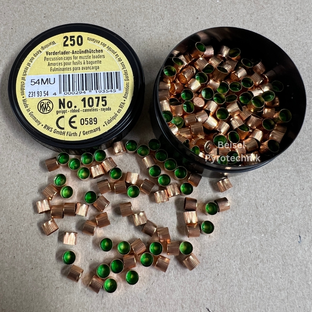 RWS Vorderlader-Zündhütchen Nr.1075 gerippt - 250 Stück
