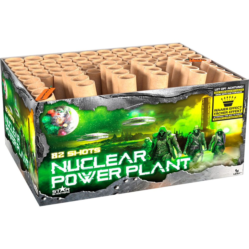 Nuclear Power Plant - Verbundfeuerwerk mit 82 Schuss