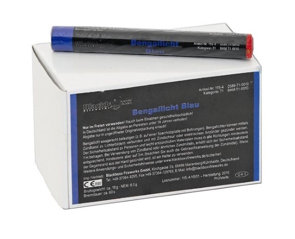 Bengallichter / Figurenlichter für Lichterbilder 25er Pack blau