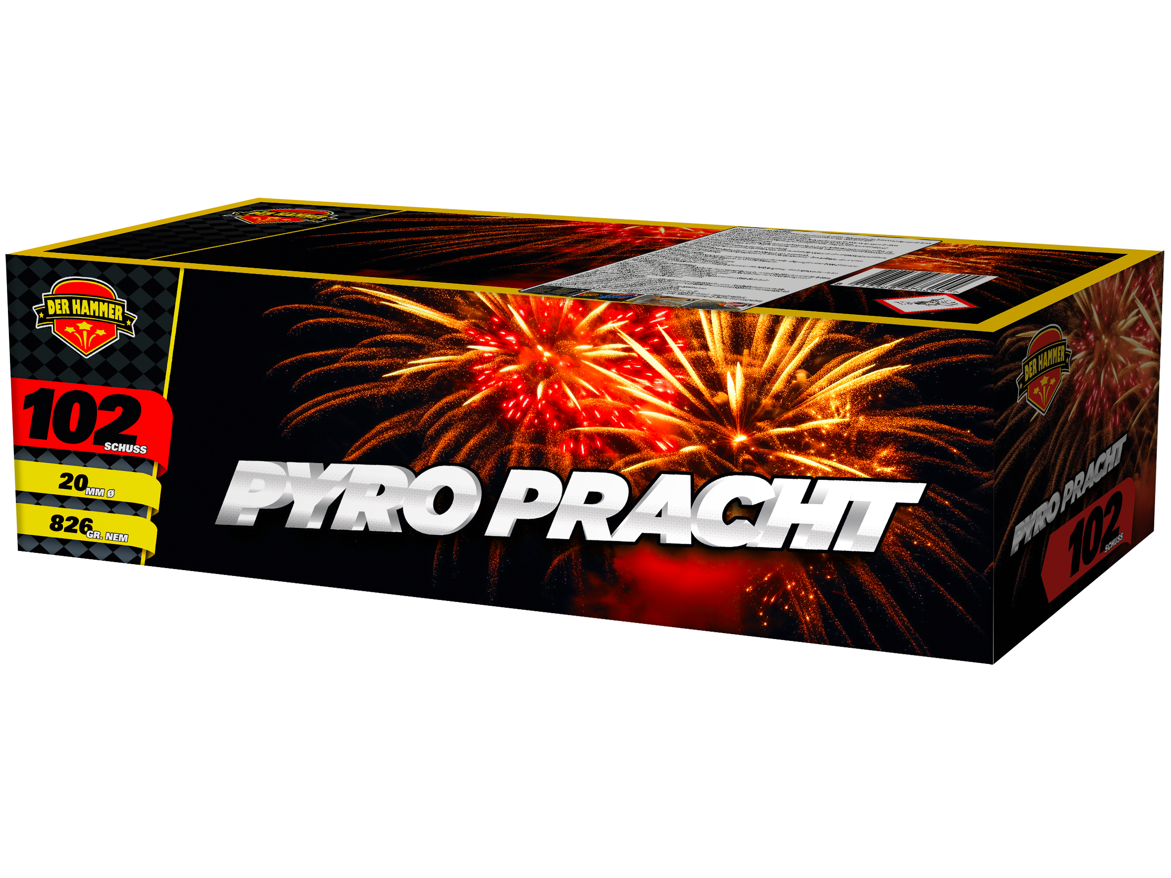 Pyro Pracht - 102 Schuss Verbundfeuerwerk