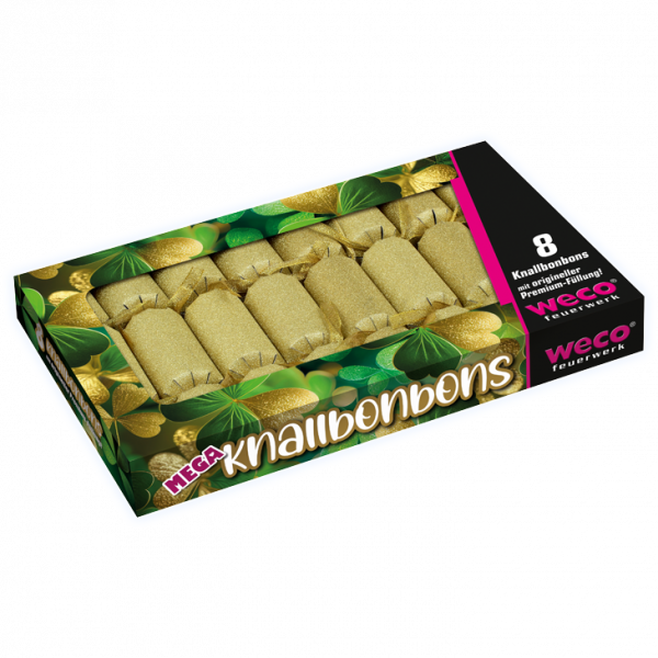 Knallbonbon matt gold 22cm - 8er Schachtel Knallbonbon matt gold 22cm - 8er Schachtel