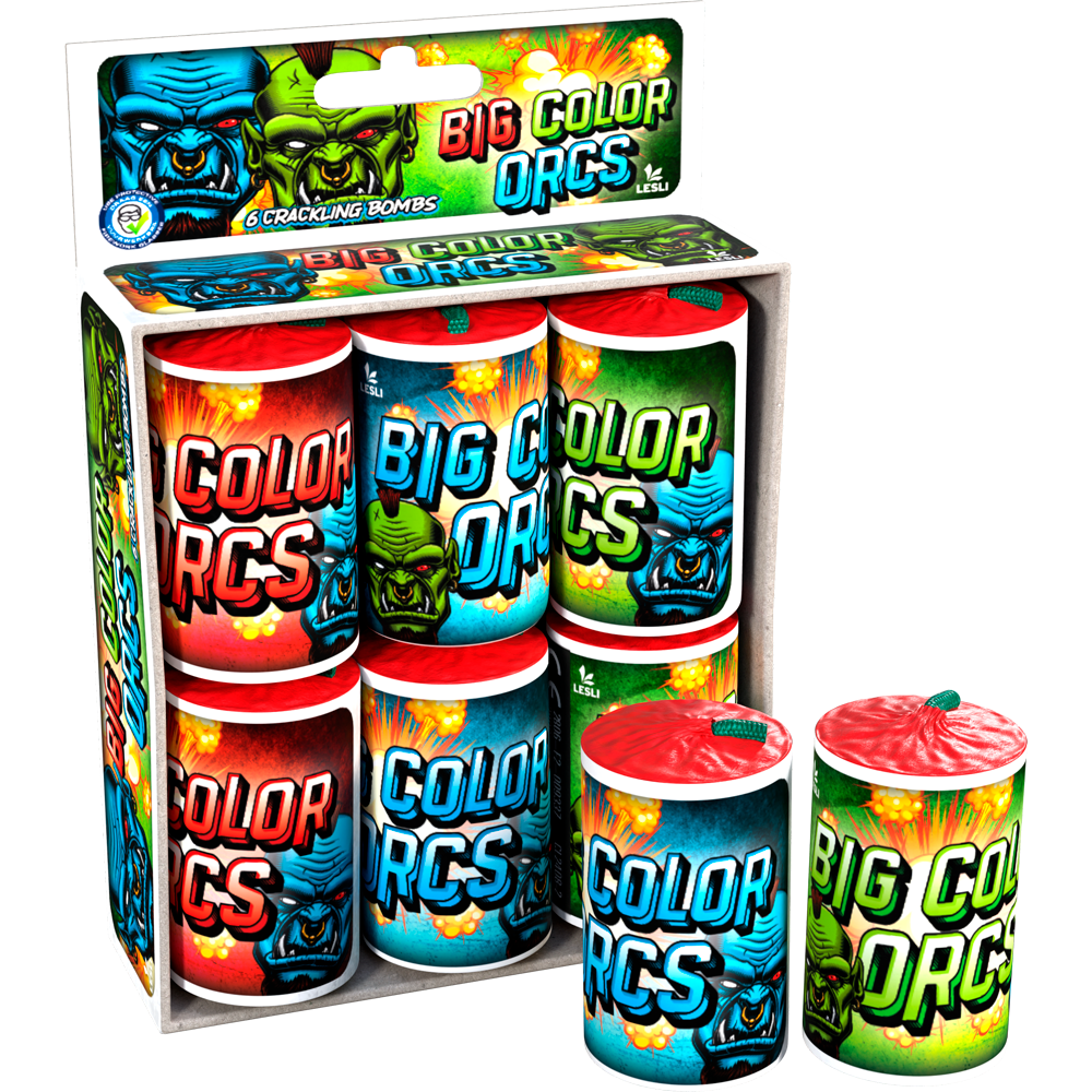 Big Color Orcs- Knisterbombe 6er Päckchen