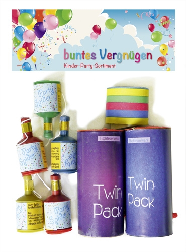 Buntes Vergnügen - 8 teiliges Partysortiment
