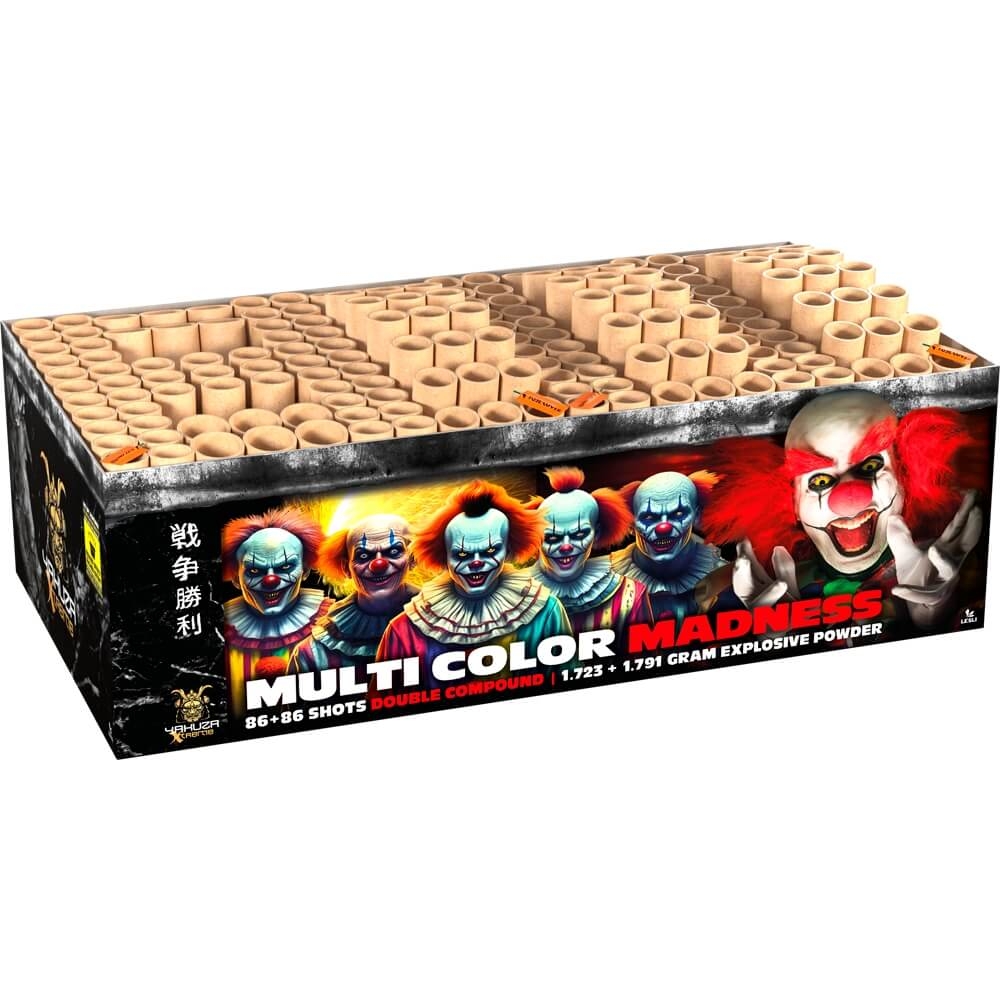 Multi Color Madness - 172 Schuss Doppel-Verbundfeuerwerk