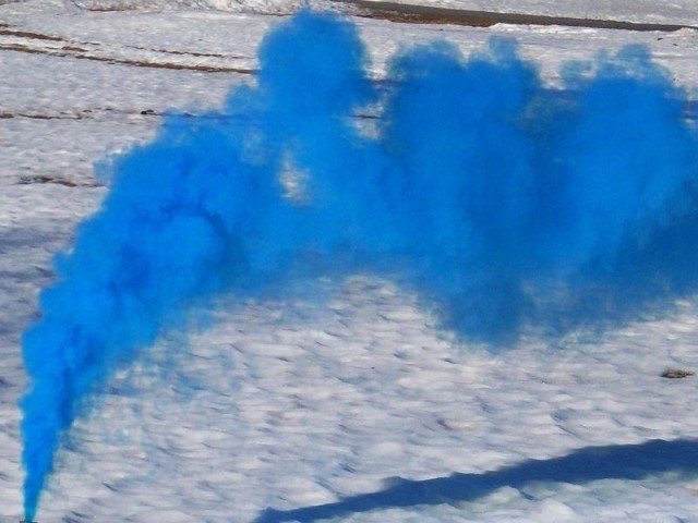 Rauchfackel blau 60 Sek. T1, 5er Pack