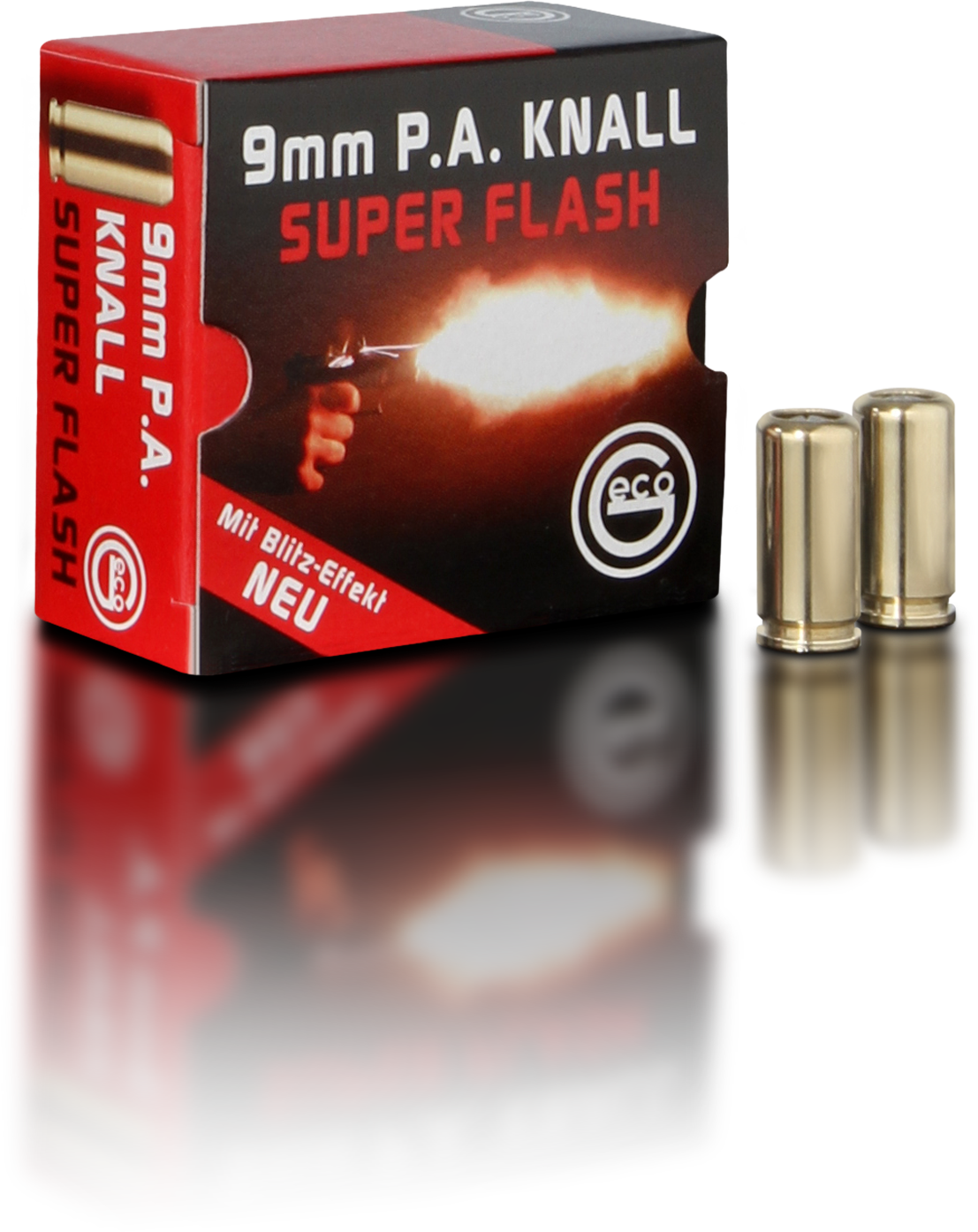 Super Flash 9 mm P.A.K Pistole Geco 25er (Karton=40 Päckchen)