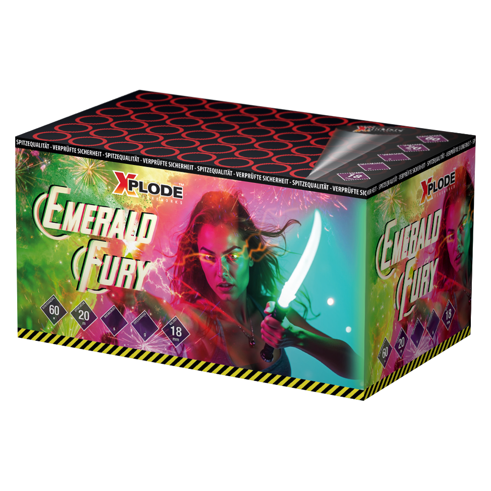 Emerald Fury - 60 Schuss Feuerwerksbatterie
