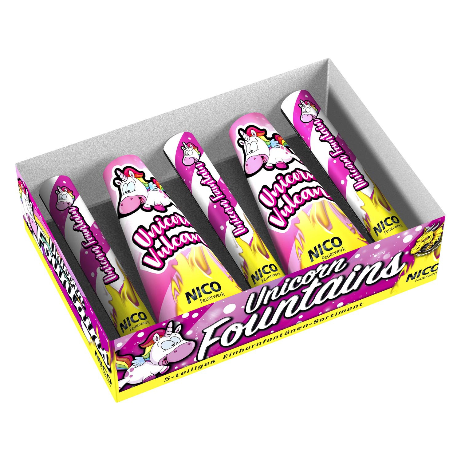 Unicorn Fountains - F1 Sortiment