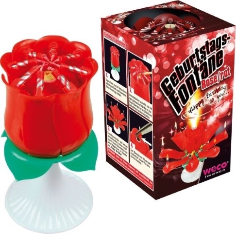 Geburtstagsfontäne Rose