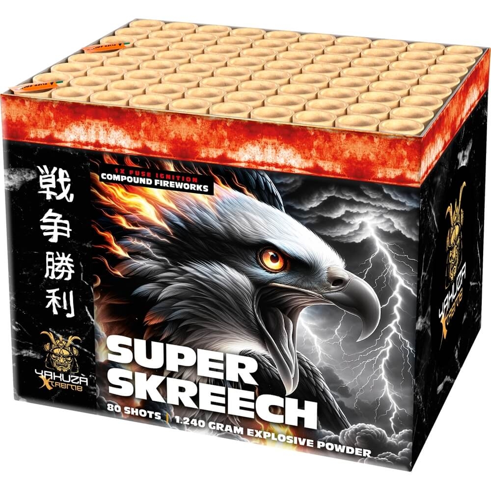 Super Skreech - Verbundfeuerwerk mit 80 Schuss