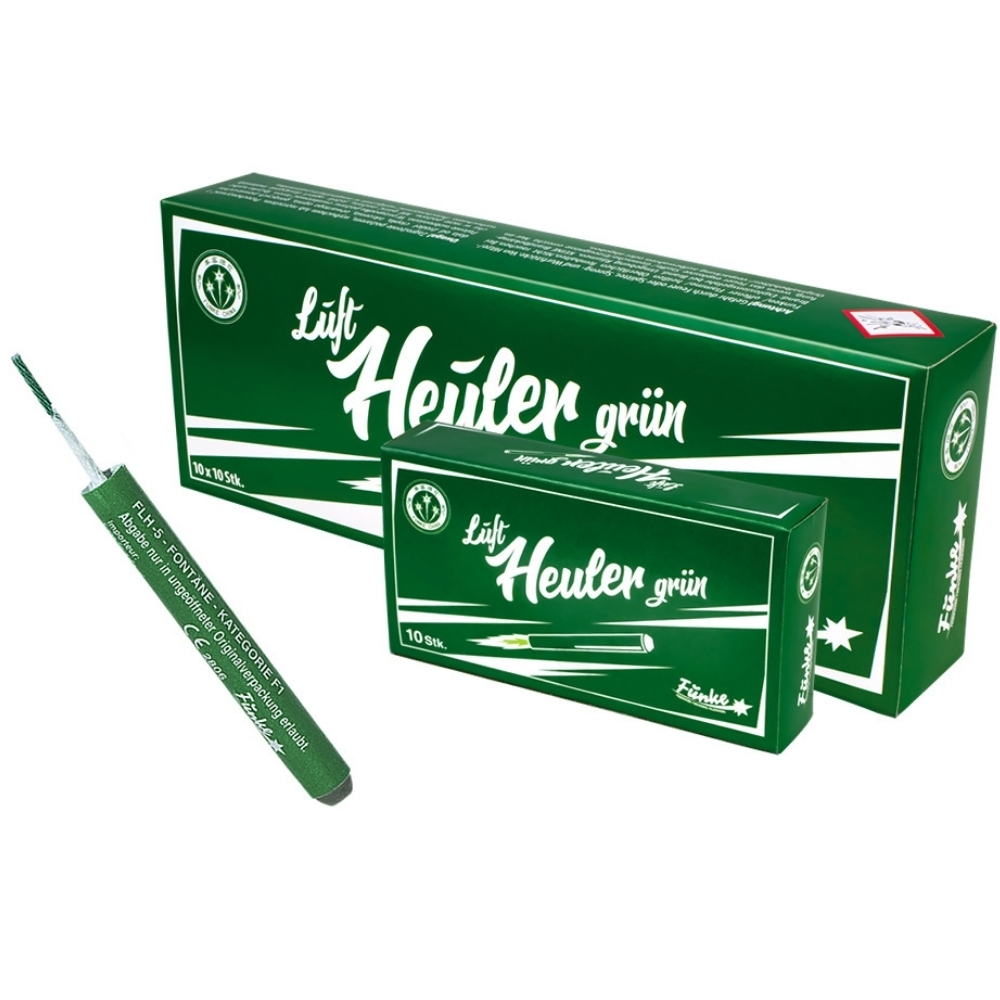Luftheuler grün - Heulerfontäne 10x10er = 100 Stück