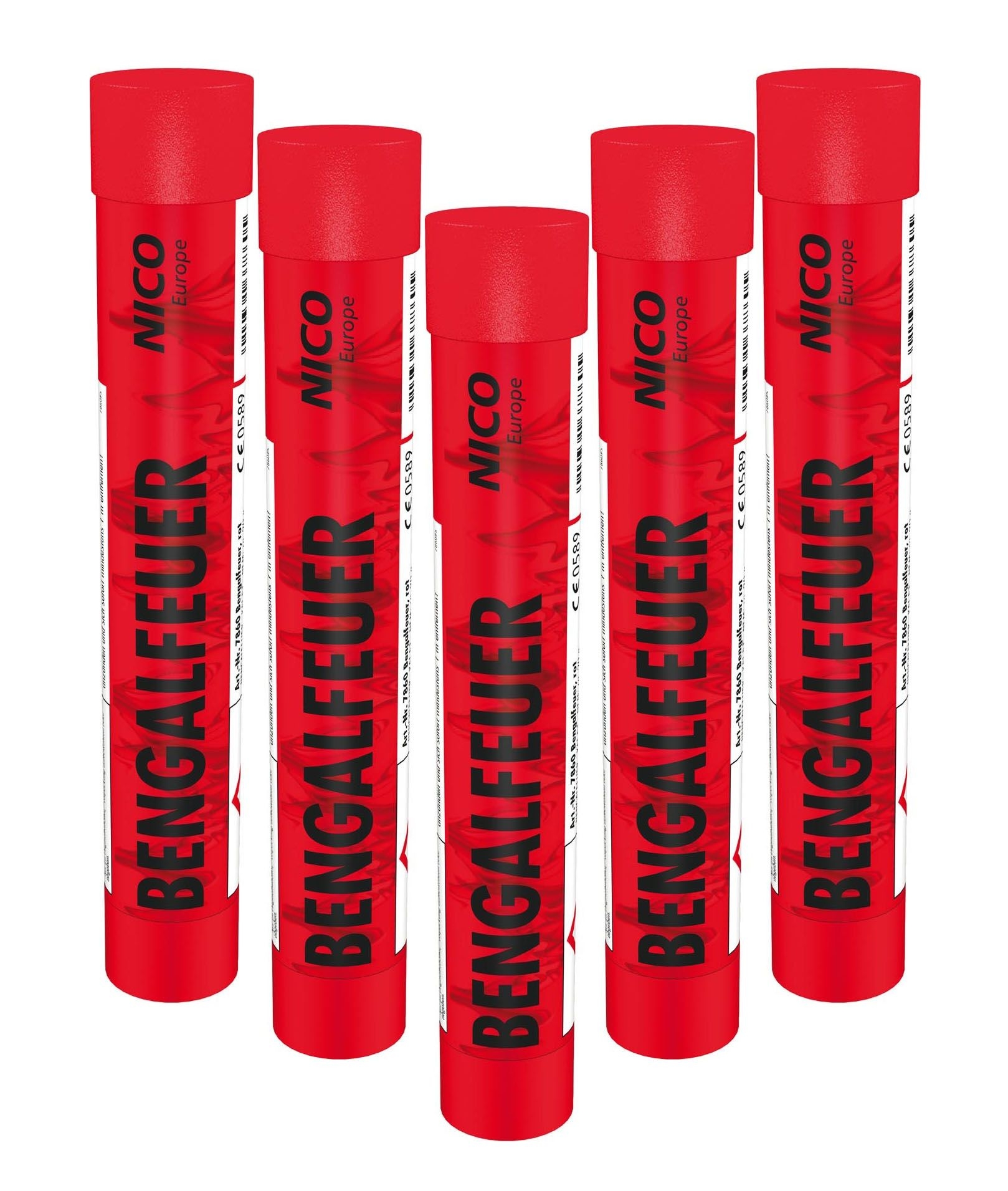 Bengalfeuer rot 5er Pack- KAT F1 Bengalfeuer rot 5er Pack- KAT F1
