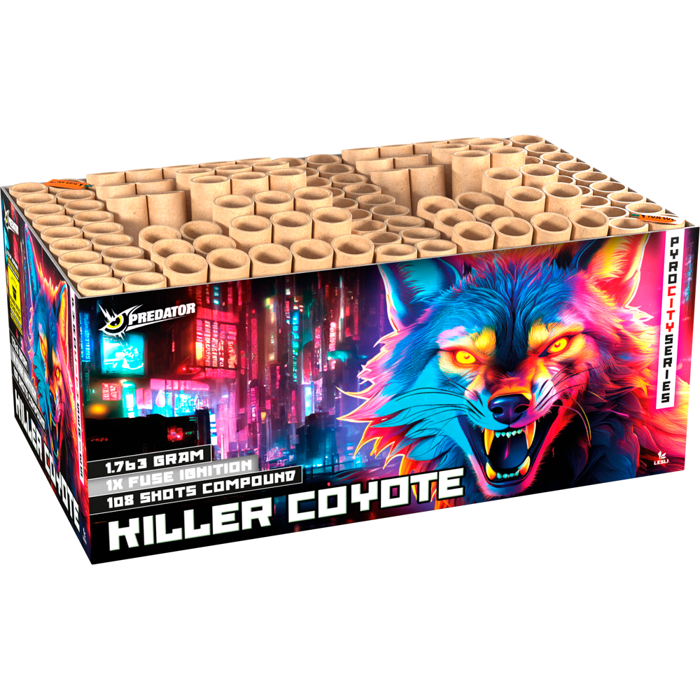 Killer Coyote - Verbundfeuerwerk mit 108 Schuss