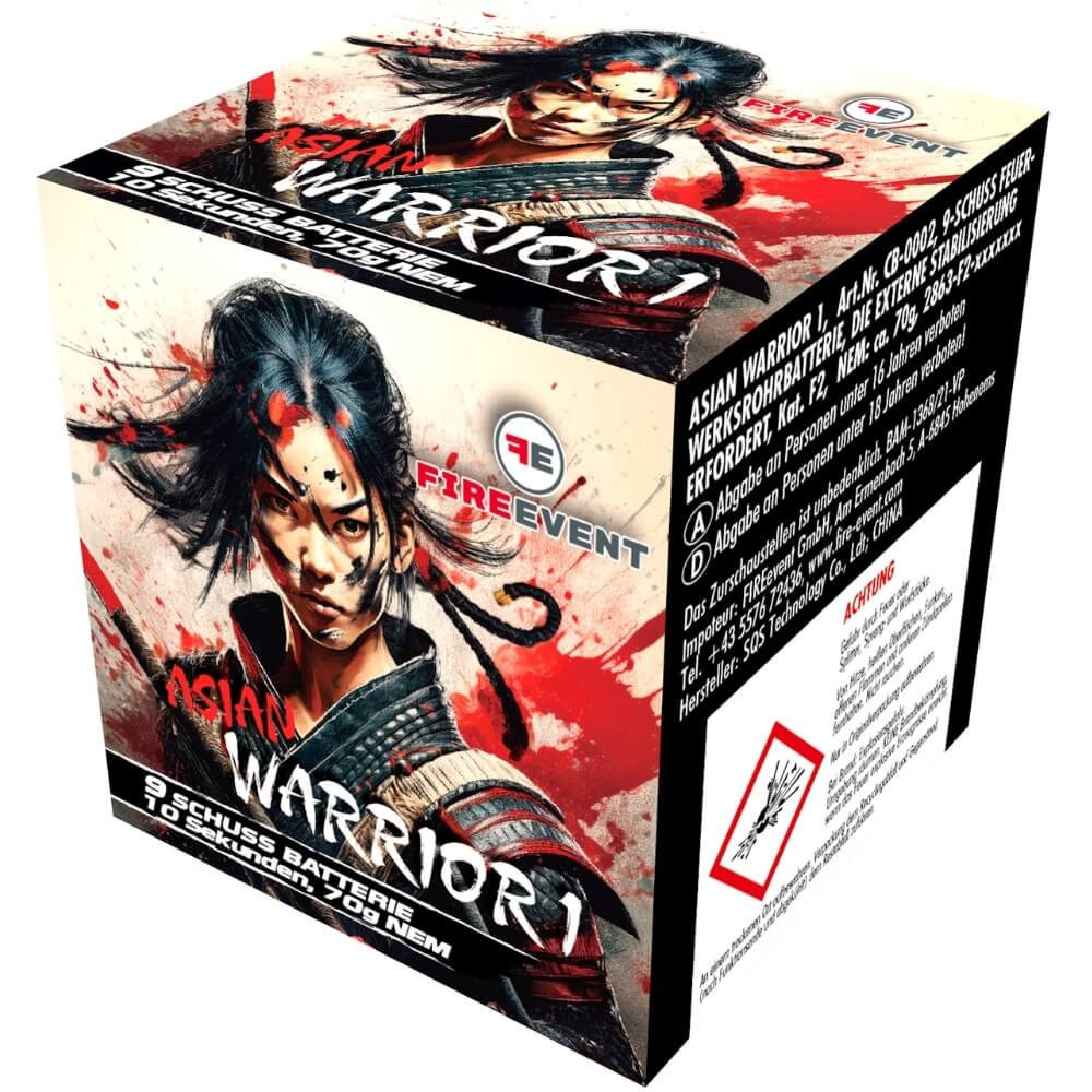 Asian Warrior 1 - 9 Schuss Feuerwerksbatterie