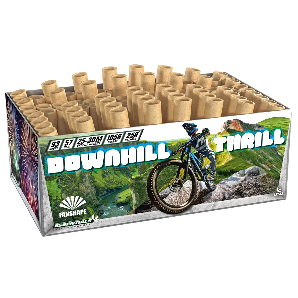 Downhill Thrill - Verbundfeuerwerk mit 93 Schuss