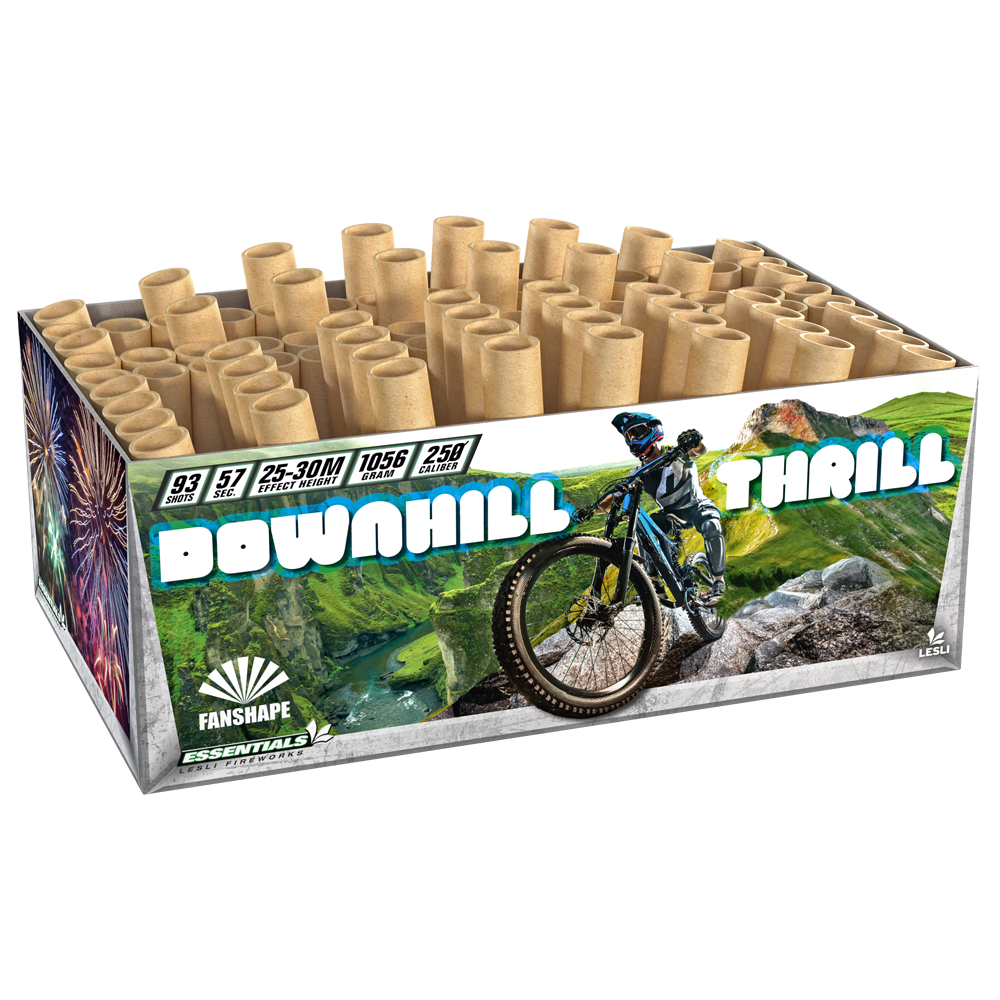 Downhill Thrill - Verbundfeuerwerk mit 93 Schuss Downhill Thrill - Verbundfeuerwerk mit 93 Schuss