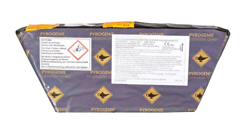 One Row 9 Schuss grün/goldglitter One Row 9 Schuss grün/goldglitter