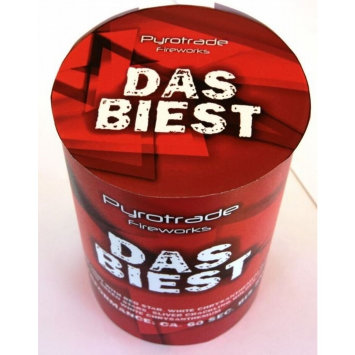 Das Biest Pyrotrade Fireworks Batterie, runde rote Verpackung