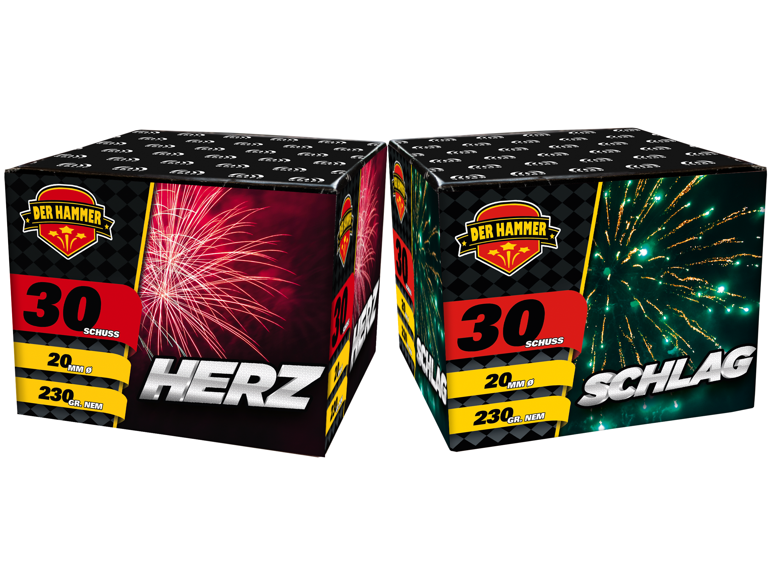 Herz-Schlag - 2 x 30 Schuss Batteriesortiment