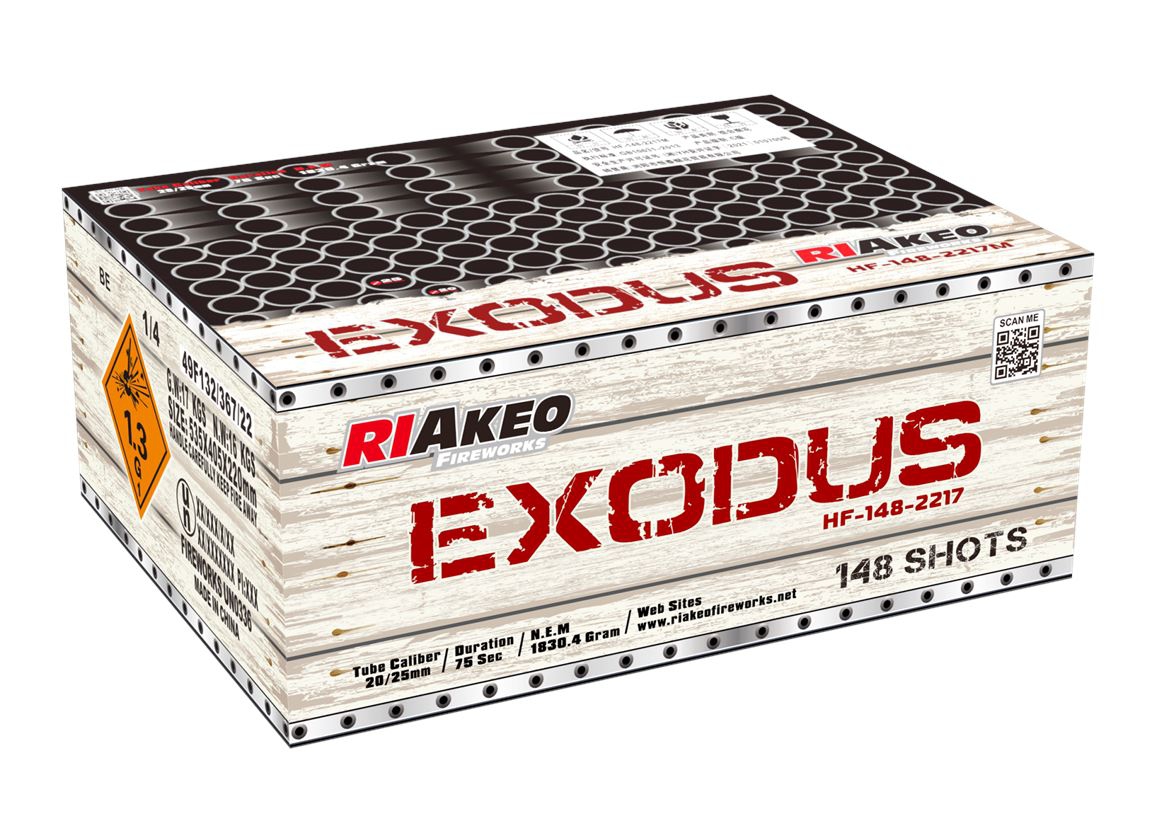 Exodus- 148 Schuss Riakeo-Verbundfeuerwerk - nur Abholung da 1.3G