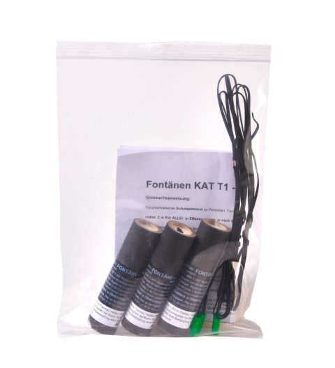 Bühnenfontänen silber - 20 Sek. - 5m - 3er Pack