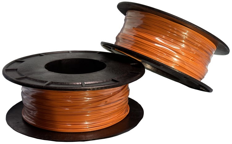 Zündkabel 2-adrig 100m Rolle orange
