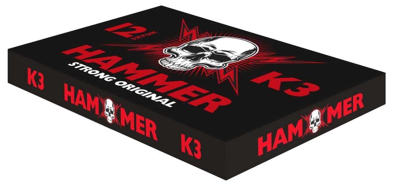 K3 Hammer Böller mit Flash 12er Päckchen - NUR ABHOLUNG (F2+)