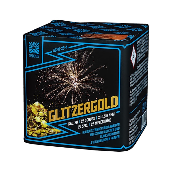 Glitzergold - 25 Schuss Batterie